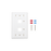 Placa de pared de 2 puertos, Keystone, con espacio para etiqueta, Color Blanco