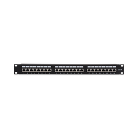 Panel de parcheo de impacto (110) Blindado (STP) de 24 puertos Cat6, 19in
