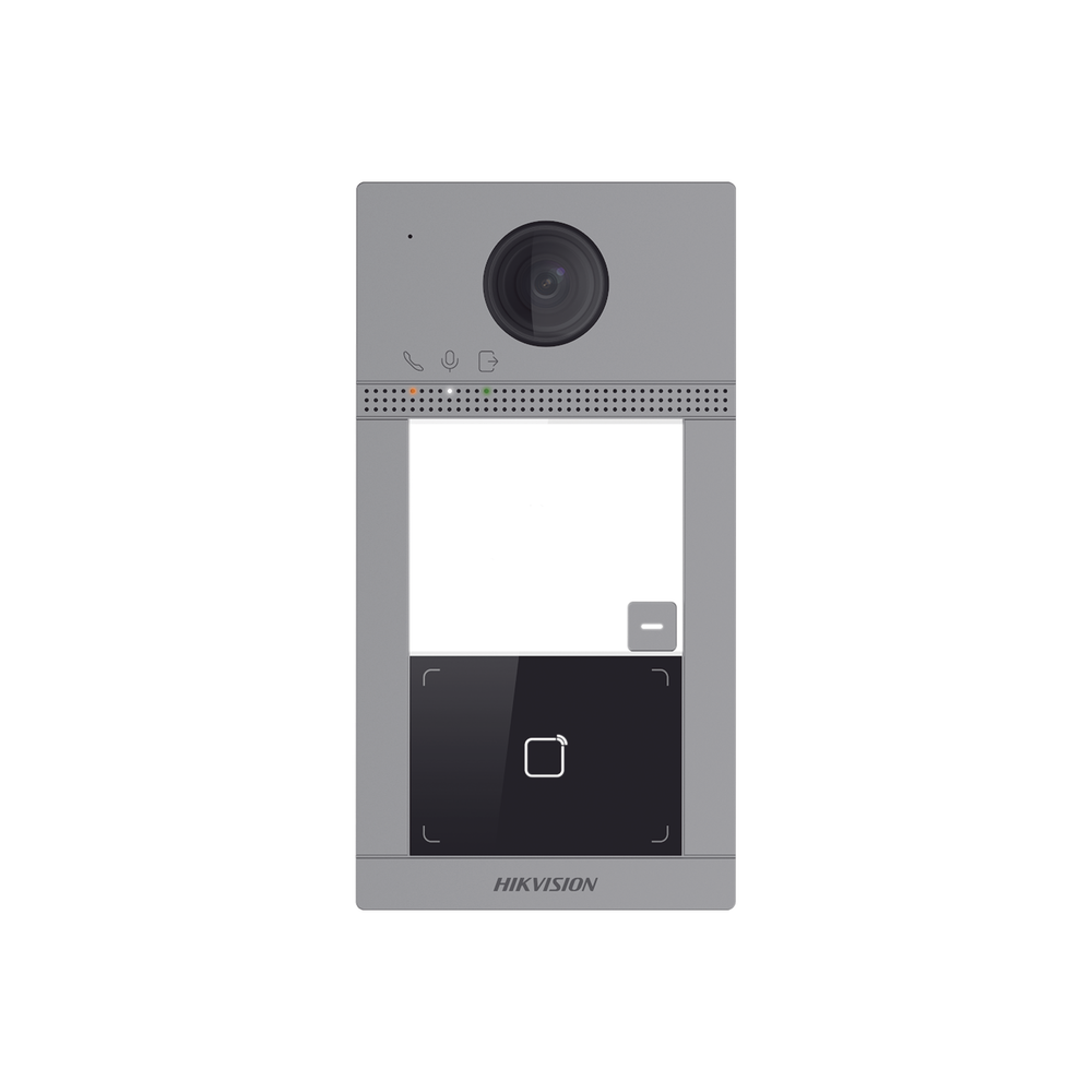 Videoportero IP WIFI  (IP65 + IK08) con Llamada y apertura desde APP Hik-Connect / Soporta 1 Departamento y hasta 6 Monitores / PoE Estandar  / Interfaz WEB para configuración