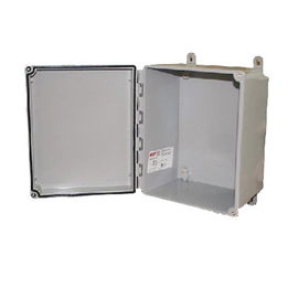 Gabinete de Poliéster en Fibra de Vidrio, en Color Gris Claro, NEMA 4 Interiores / Exteriores, 10 x 8 x 6 in. Gabinete de Poliéster en Fibra de Vidrio, en Color Gris Claro, NEMA 4 Interiores / Exteriores, 10 x 8 x 6 in.
