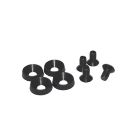 Kit de 4 tornillos y 4 arandelas de plástico para instalación de equipo en rack
