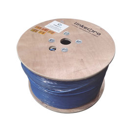 Bobina de 1000 Metros Cable Cat6+ CALIBRE 23 ALTO DESEMPEÑO, ETL,UL, color azul, super flexible, de 1000 metros, para aplicaciones de CCTV, video HD, y redes de datos.