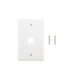 Placa de pared de 1 puerto, Keystone, Color Blanco