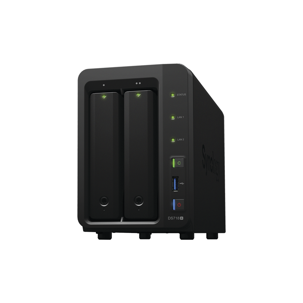 Servidor NAS de escritorio con 2 bahías / Expandible a 7 bahías / Hasta 84 TB / Hasta 40 cámaras