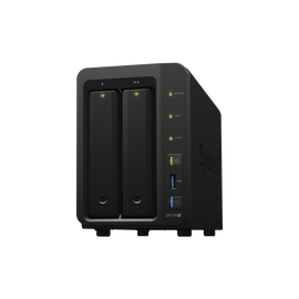 Servidor NAS de escritorio con 2 bahías / Expandible a 7 bahías / Hasta 84 TB / Hasta 40 cámaras