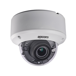 EPCOM TVI 5 MP Dome camera / Motorized lens 2.7 to 13.5mm / EXIR 40m (130ft) / IP67 / IK10