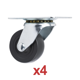 Kit de 4 Ruedas Locas para Racks y Gabinetes (Ver Compatibilidad).