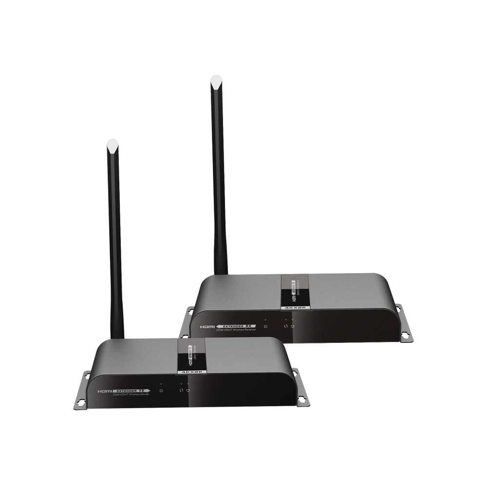 Kit extensor inalámbrico HDMI de 200 metros, protocolo HDbitT, control IR, 4K x 2K @ 30 Hz, compatible con HDCP.