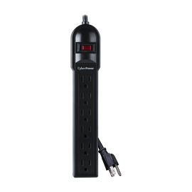 Multicontacto Con Supresor de Picos MOV y Filtro de Ruido EMI/RFI de 6 Conectores NEMA 5-15R de 900 J