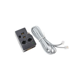 Protector para enchufe con salida única, circuito de 110 V/15 A, tornillo de retención, Telco RJ11 entrada/salida