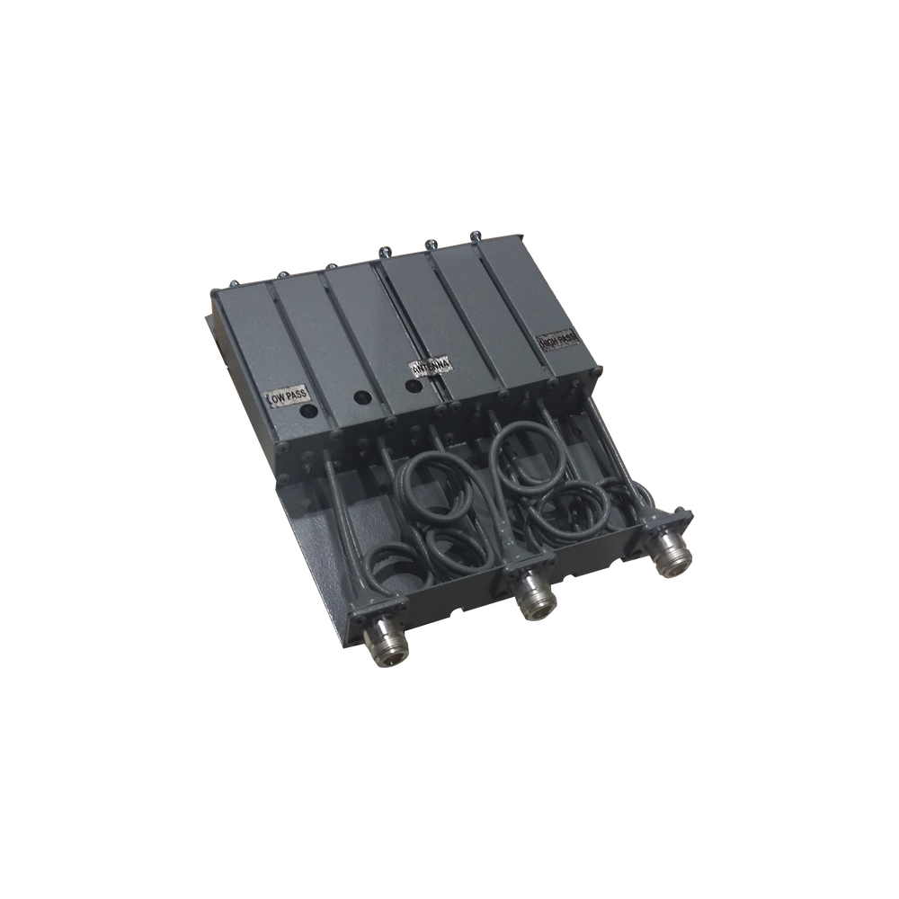 Duplexer Móvil, 6 Cavidades, 136-148 MHz, 50 Watt, conectores N Hembra.