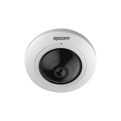 EPCOM Fisheye Camera 5 Megapixel TURBOHD / Smart IR EXIR 20 mts (65 ft) / Build in Microphone / 180º / 360º / Indoor / Multiple ViewsE