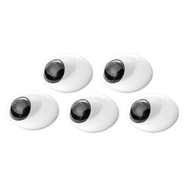 Kit de 5 camaras Domo IP UniFi resolución 1080p para interior, 802.3af,  micrófono integrado, vista nocturna, visualizador desde la nube.