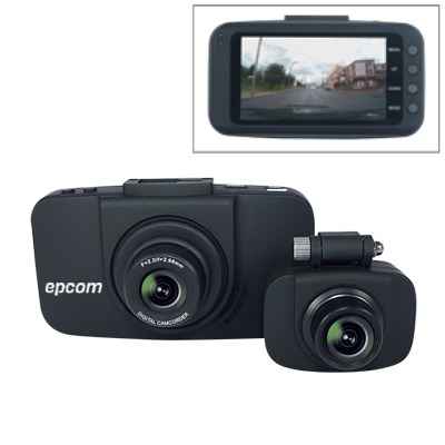 clon Detenerse Notable DVR portátil Full HD 1080p para vehículo con dos cámaras, Incluye GPS.