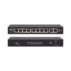 Switch PoE / 100 Metros PoE / 8 puertos 802.3af/at ( 132.5 W ) 10/100/1000Mbps + 2 puertos Uplink
