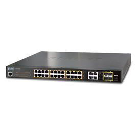 Switch Administrable de 24 puertos PoE+, 4 puertos gigabit Combo TP/SFP Switch Administrable de 24 puertos PoE+, 4 puertos gigabit Combo TP/SFP