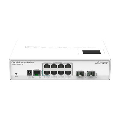 Cloud Router Switch CRS210-8G-2S+IN 8 Puertos Gigabit Ethernet y 2 Puertos SFP+ Cloud Router Switch CRS210-8G-2S+IN 8 Puertos Gigabit Ethernet y 2 Puertos SFP+