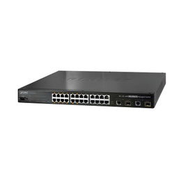 Switch PoE administrable L2 de 24 puertos 10/100 Mbps con 12 puertos PoE 802.3af + 2 puertos Gigabit/SFP