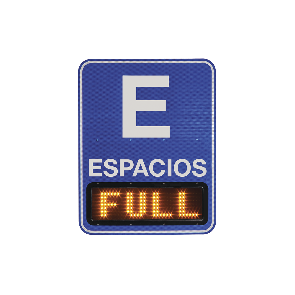 Pantalla para sistema de conteo de espacios de estacionamiento