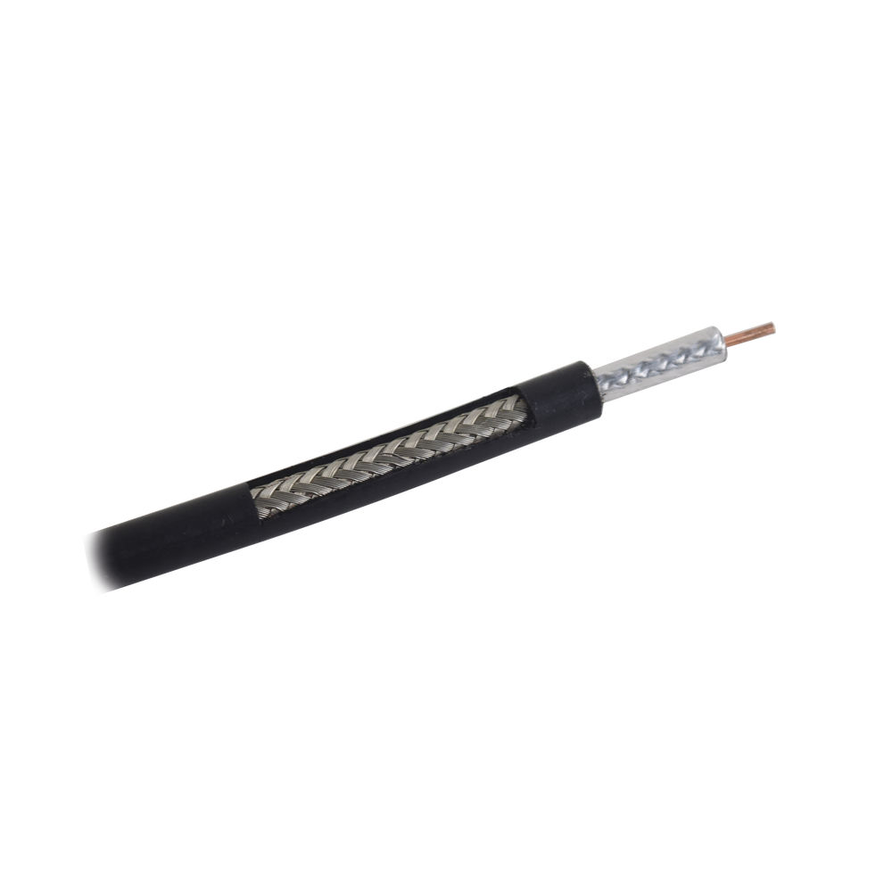 Carrete de 100m, Cable Coaxial RG-58 LMRLW-195, Baja Pérdida de 50 Ohms, Conductor de Cobre Sólido