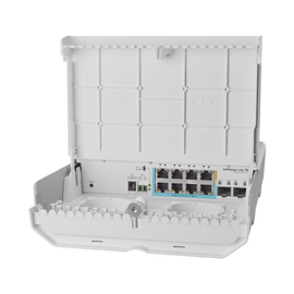 (CSS610-1Gi-7R-2S+OUT) netPower Lite 7R Switch Smart 7 puertos PoE Inverso Gigabit, 2 SFP+ 10G, para exterior