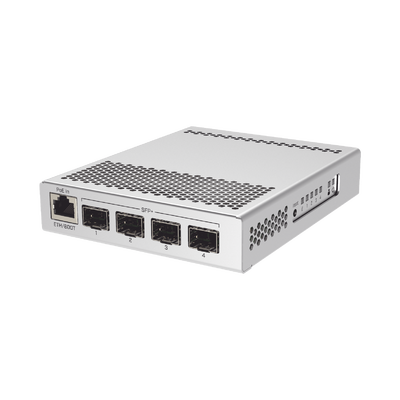 MikroTik CRS305-1G-4S+IN - Conmutador - 4 x SFP+ + 1 x 10/100/1000 (PoE) - sobremesa - PoE+ - alimentación cc