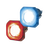 Lámpara Oculta de LED de bajo perfil color dual rojo azul