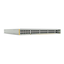 Switch PoE+ Stackeable Capa 3, 48 puertos 10/100/1000 Mbps + 4 puertos SFP+ 10 G y dos bahías hotswap PSU, Versión Federal