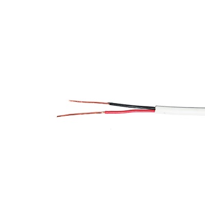 CABLE DE 2 CONDUCTORES CALIBRE 22 CON FORRO BLANCO PARA APLICACIONES EN ALARMAS, CONTROL DE ACCESO, INTERFONOS Y TV PORTEROS.