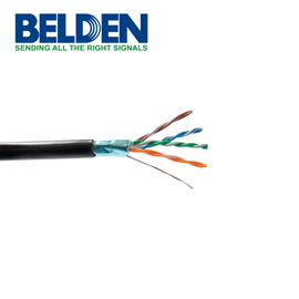 CABLE FTP CAT5E BELDEN 1300A 0101000 FORRO PVC NEGRO CMR 4 PARES 100 MHZ CALIBRE 24AWG 100% COBRE USO INTERIOR-EXTERIOR BLINDADO CON HILO A TIERRA IDEAL PARA INSTALACIONES SEGURIDAD, REDES WI-FI BOBINA 1000 PIES  305 METROS