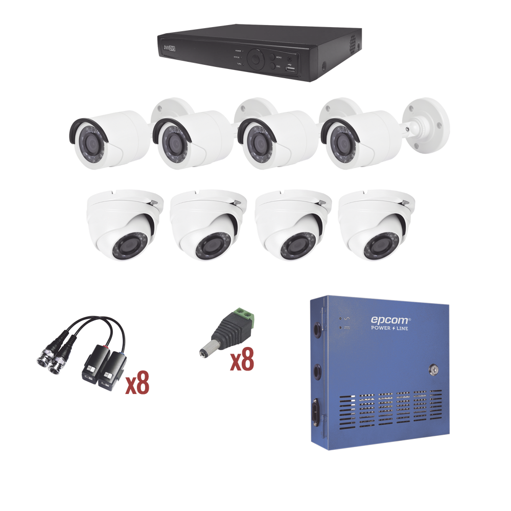 Video Surveillance 8 Channels Kit Turbo HD Technology