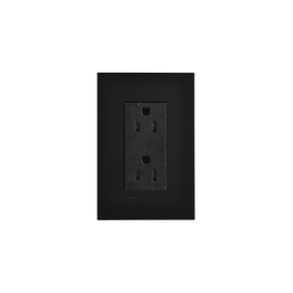 Tomacorriente, receptaculo, color negro, 15A.