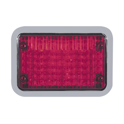 Luz perimetral LED roja 4x6 con bisel