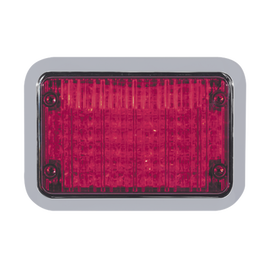 Luz perimetral LED roja 4x6 con bisel