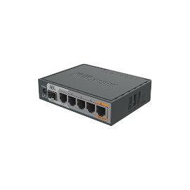 (hEX S) Router Dual Core, 5 puertos Gigabit, 1 Puerto SFP, PoE in, PoE Out