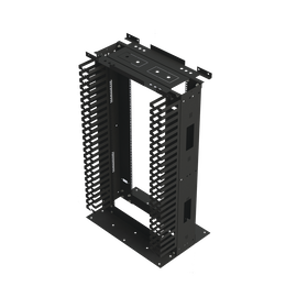 Rack de Acero de 4ft x 19in, 24UR con Organizadores Verticales Y Guía Superior para Cableado.