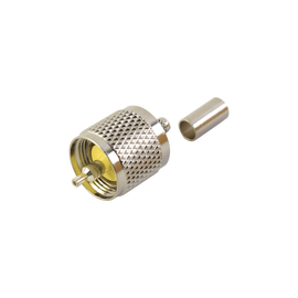Conector UHF Macho (PL-259) de Anillo Plegable para Ensamblar en Cables RG-58/U, RG-142/U.