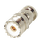 Adaptador en Linea para 50 Ohm, Conector BNC Macho-UHF Hembra (SO-239), Níquel/ Oro/ Delrin.