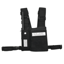 Pechera Universal Sin Logo con Soporte para Radio y Bolígrafo más Bolsa con Cinta Adherente para su Seguridad.
