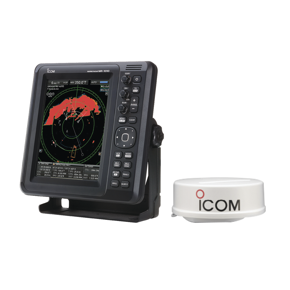 Marine radar with color display unit of 10.4-inch, 4kW Radome Scanner, with cable 32.80ft