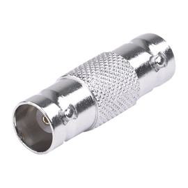Adaptador Tipo Barril para 50 Ohm de Conectores BNC Hembra a BNC Hembra, Niquel/Oro/Polipropileno.