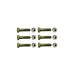 Paquete de 6 tornillos grado 5 y tuercas tropicalizadas 1/4 x 1-1/4 Paquete de 6 tornillos grado 5 y tuercas tropicalizadas 1/4 x 1-1/4