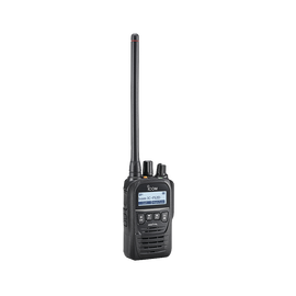 Portable digital radio with 512 channels,136-174MHz, submersible, Bluetooth built-in. Supplied with Battery, Belt Clip, Charger, and Antenna