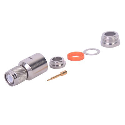 Conector TNC Macho de Rosca Izquierda Métrica, Tipo Rosca para RG-8/U, 9913, LMR-400, CNT-400 del Grupo I, Plata/ Oro/ Teflón. Conector TNC Macho de Rosca Izquierda Métrica, Tipo Rosca para RG-8/U, 9913, LMR-400, CNT-400 del Grupo I, Plata/ Oro/ Teflón.