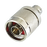 Adaptador en Línea de Conector N Macho a BNC Hembra, Plata/ Oro/ Teflón.