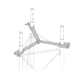 Brida para sujeción de retenida compatible con tramos STZ35G, Galvanizado por Inmersión en Caliente.