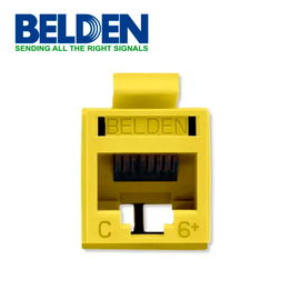 CONECTOR MODULAR JACK RJ45 CAT6 REVCONNECT BELDEN RV6MJKUYL-S1 ESTILO KEYCONNECT AMARILLO COMPATIBLE CON FACEPLATE AX102660,AX102655,AX102249 ESQUEMA DE CABLEADO T568A/B HERRAMIENTA COMPATIBLE RVUTT01 USO INTERIOR CALIBRE DEL CONDUCTOR 23-24 AWG CONECTOR MODULAR JACK RJ45 CAT6 REVCONNECT BELDEN RV6MJKUYL-S1 ESTILO KEYCONNECT AMARILLO COMPATIBLE CON FACEPLATE AX102660,AX102655,AX102249 ESQUEMA DE CABLEADO T568A/B HERRAMIENTA COMPATIBLE RVUTT01 USO INTERIOR CALIBRE DEL CONDUCTOR 23-24 AWG