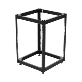 Rack Abierto de 4 Postes Instalación Pared o Piso de 14 Unidades, ¡Ideal para Equipo de Audio!