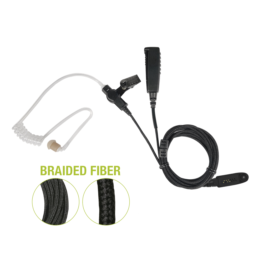 Micrófono De Solapa de 2 Cables De Fibra Trenzada Serie SPM2300BF Con Conector MOTOROLA EX500/600, GP328/338/344/388, PRO51 y ELITE
