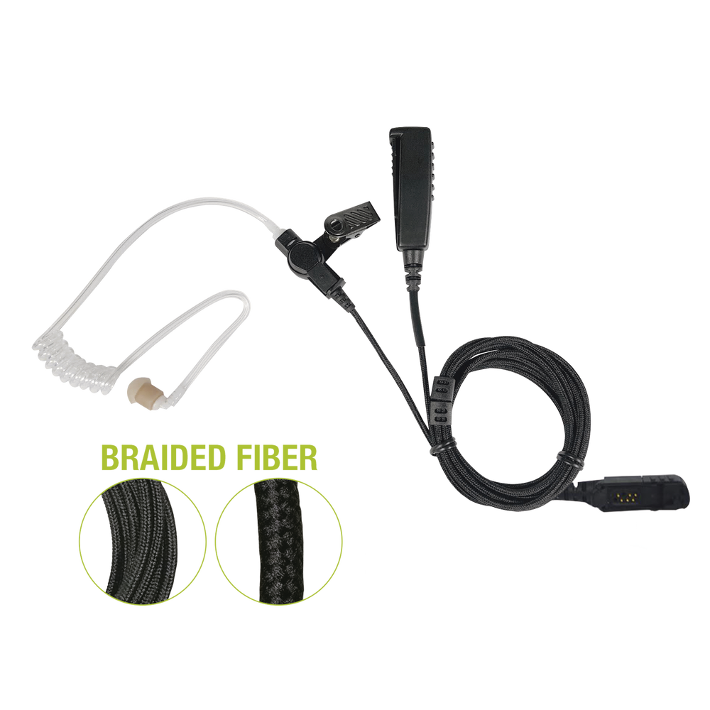 Micrófono De Solapa de 2 Cables De Fibra Trenzada Serie SPM2300BF Para MOTOROLA TRBO XPR3300/3500